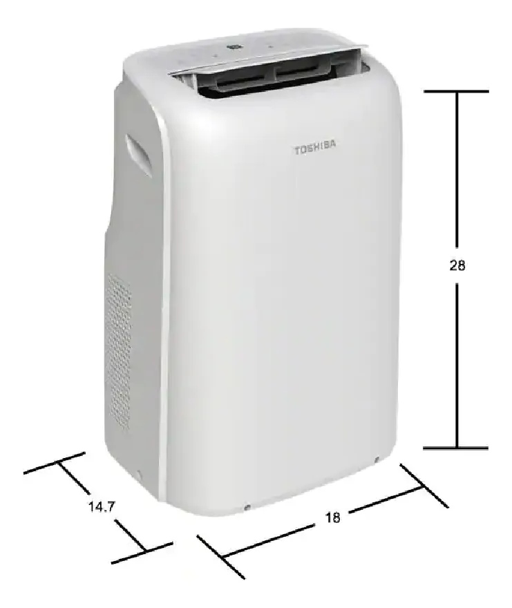 Toshiba Aire Acondicionado Portátil 7000btu Color Blanco (Usado)
