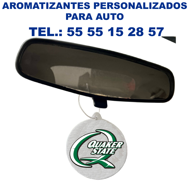 AROMATIZANTES PARA AUTO PERSONALIZADOS CON TU MARCA A TODO COLOR