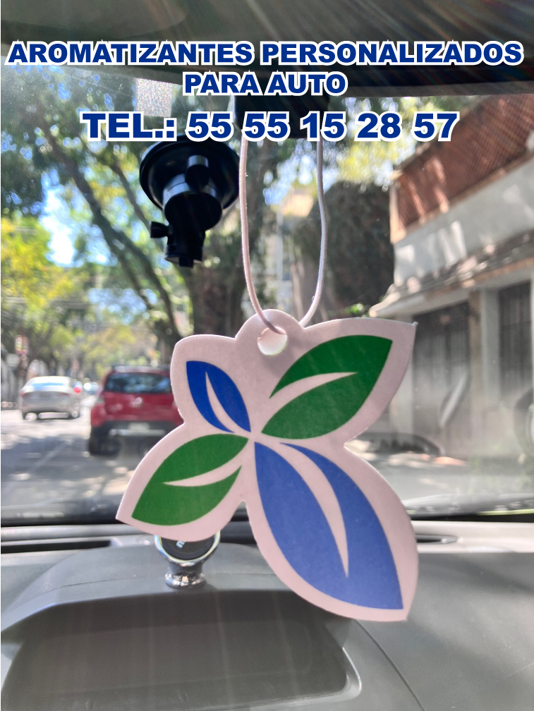 AROMATIZANTES PARA AUTO PERSONALIZADOS CON TU MARCA A TODO COLOR