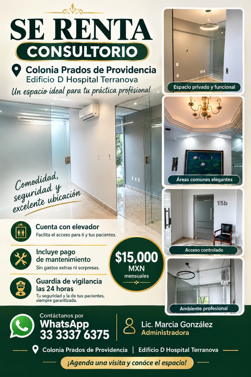 RENTO CONSULTORIO EN PRADOS PROVIDENCIA EDIFICIO HOSPITAL TERRANOVA